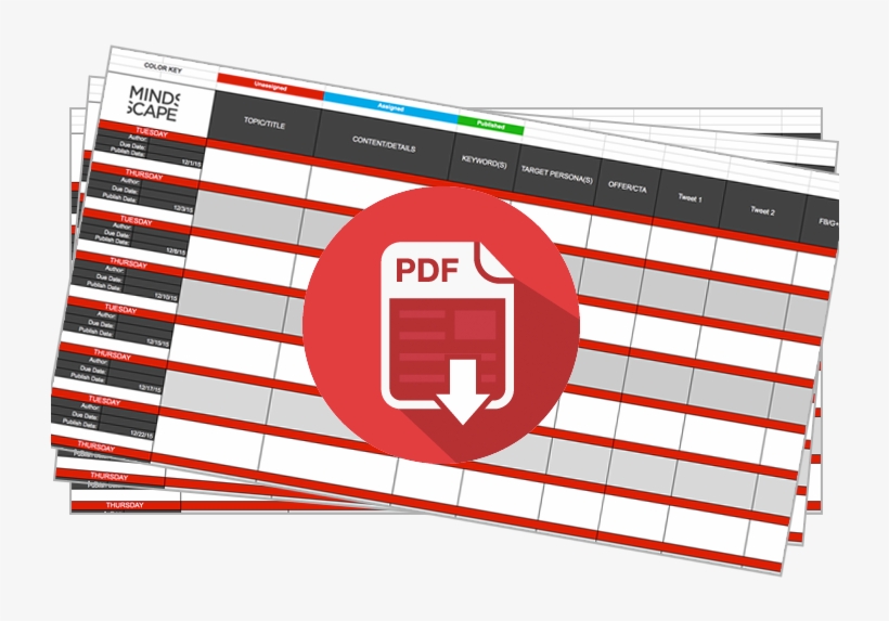Content Calendar Template Preview Download - Diagram, transparent png download