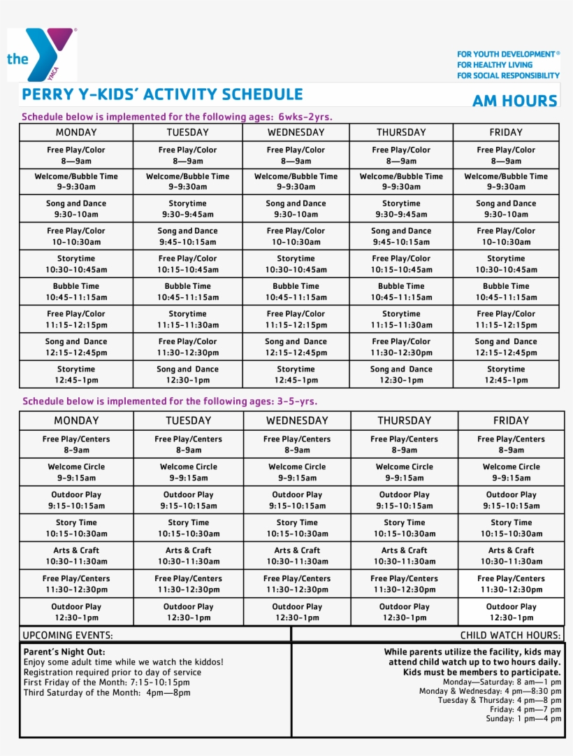 Free Kids Activity Schedule Templates At Allbusinesstemplatescom - Document, transparent png download