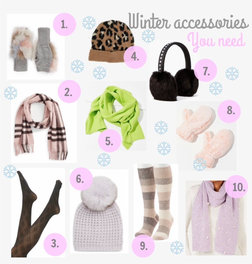 Must-have Winter Accessories - Girl, transparent png download