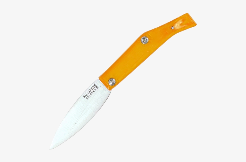 Pallares Resin Folding Pocket Knife Orange 7cm - Utility Knife, transparent png download
