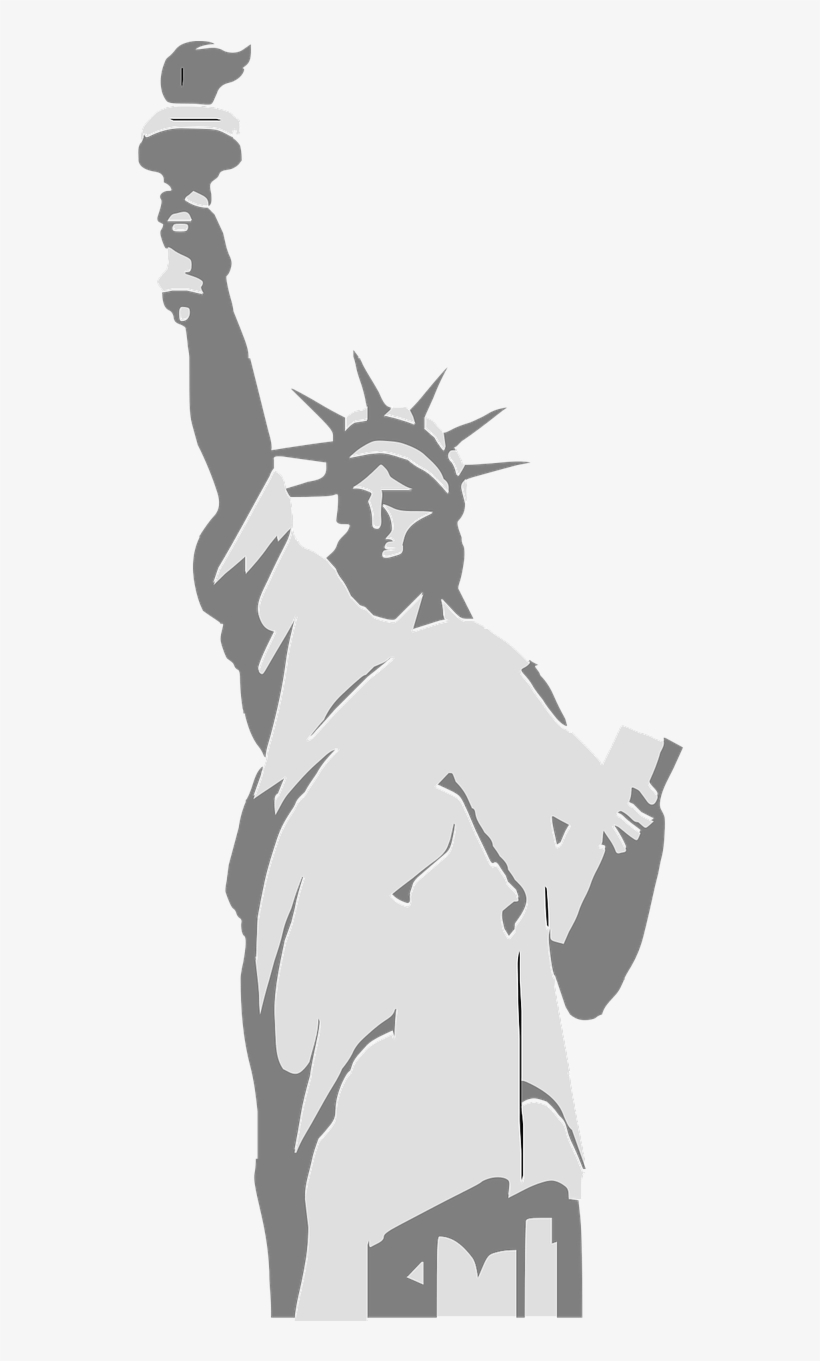 Lady Liberty New York Landmark - New York Drawing Png, transparent png download