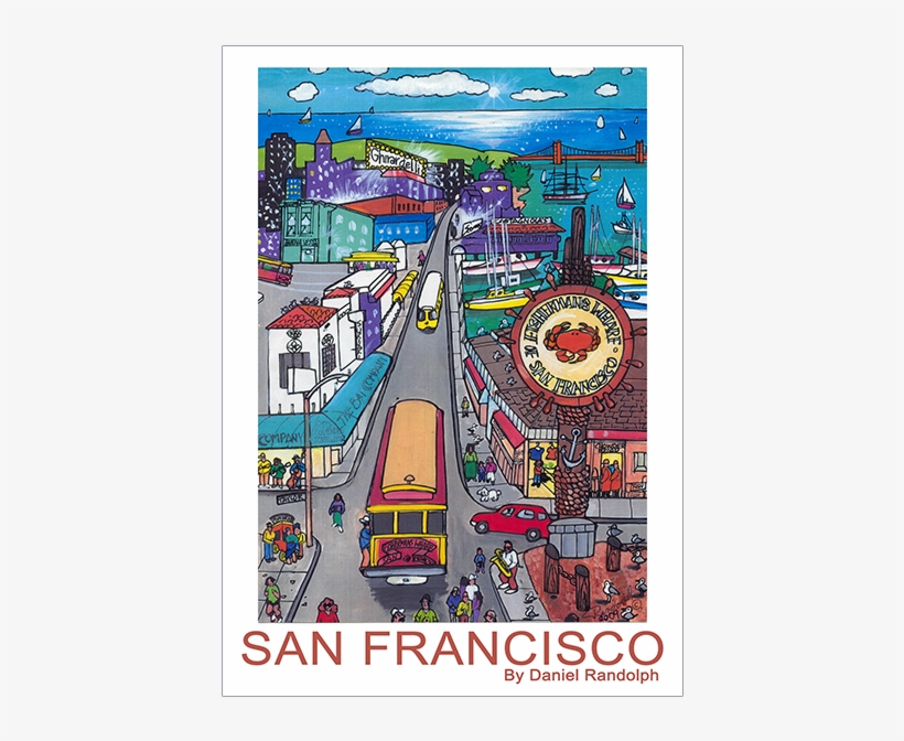 San Francisco Travel Posters - Daniel Randolph Artist New York, transparent png download