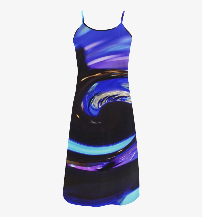 Swirling Colors, Blue, Swirl Alcestis Slip Dress - Cocktail Dress, transparent png download