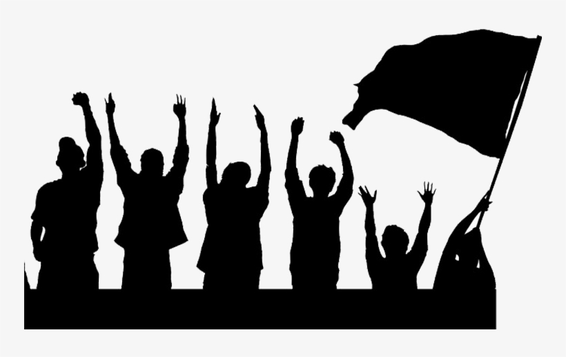 Campus-politics - People Rallying Silhouette, transparent png download