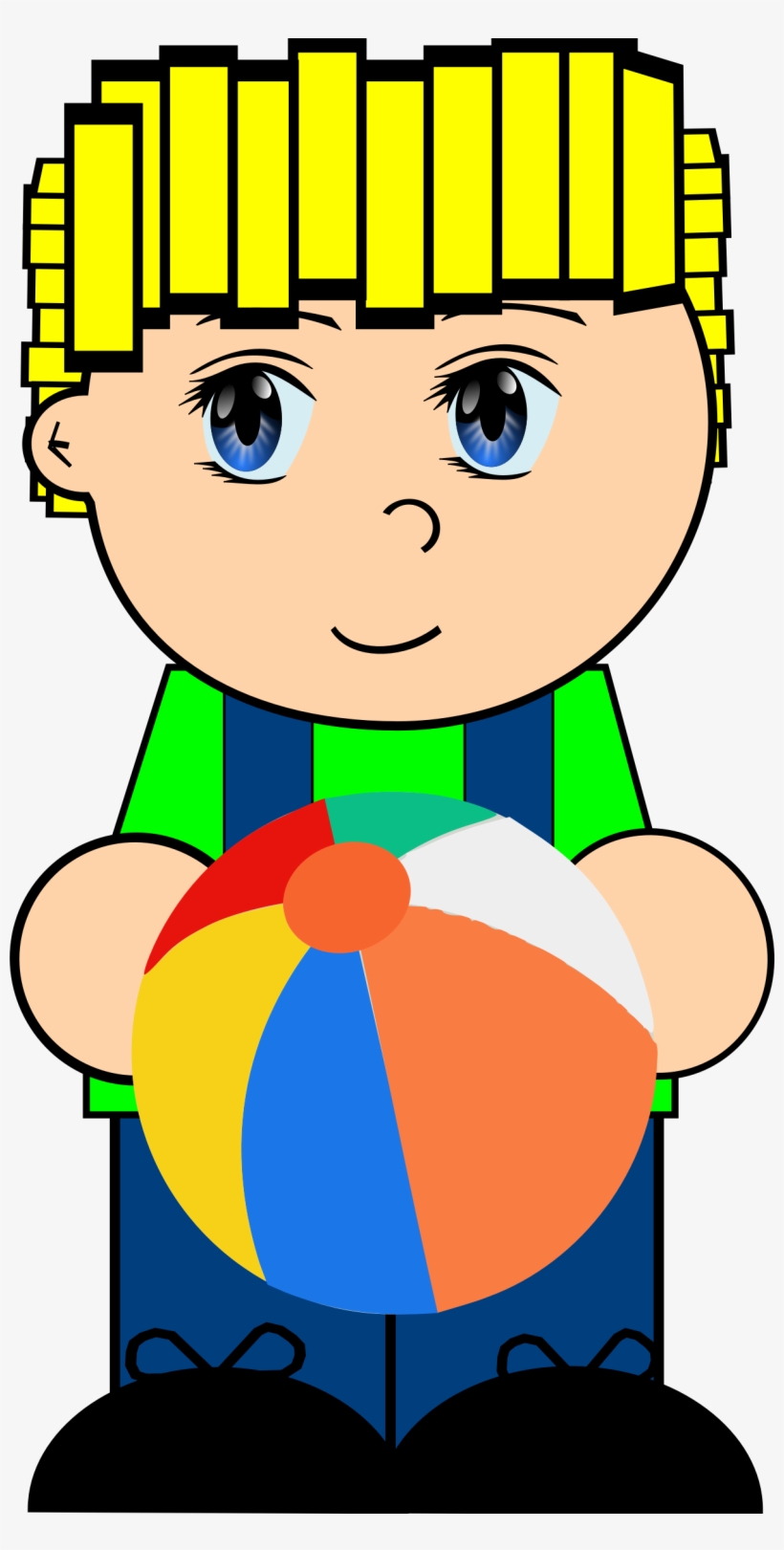 This Free Icons Png Design Of Cartoon Boy With Ball, transparent png download