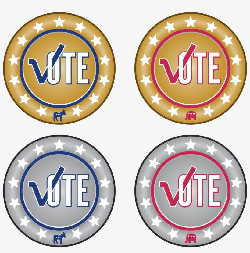 Voting Buttons - Colonial America Clip Art, transparent png download