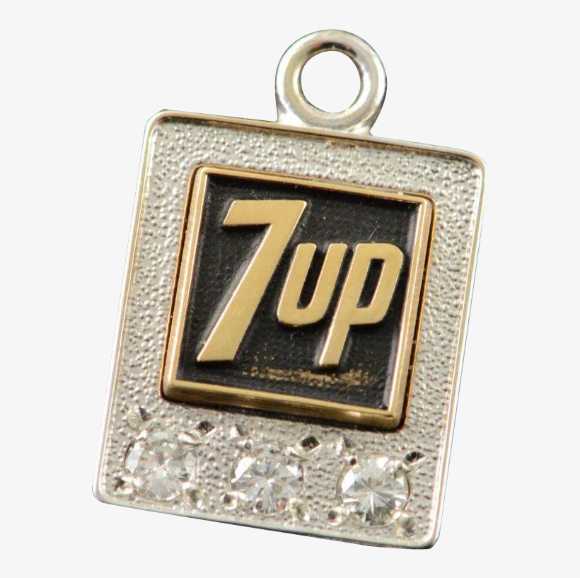 15 Ctw Diamond 7 Up 7up Soda Emblem Award Charm/pendant - Locket, transparent png download