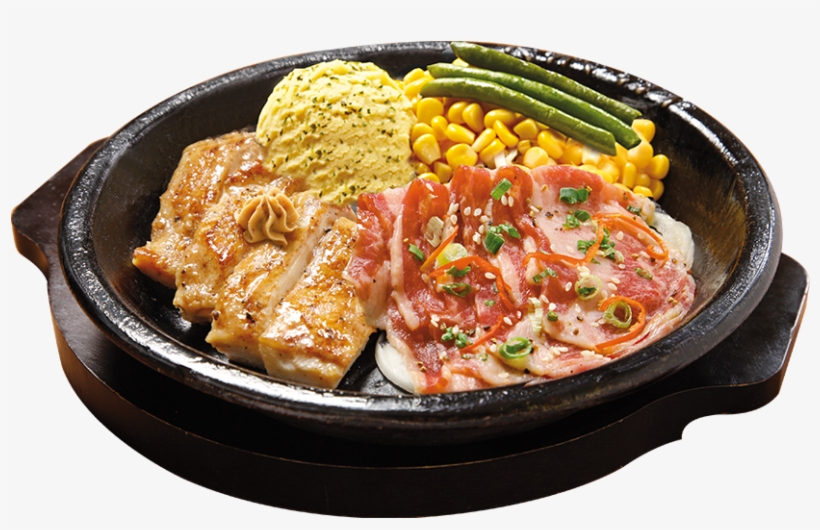 Bbq Chicken & Pork - Pepper Lunch Bbq Premium Beef And Hamburg, transparent png download