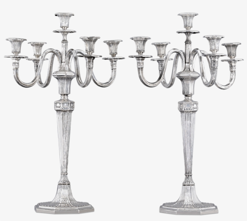 German Silver Candelabra By Bruckmann & Söhne - Silver, transparent png download
