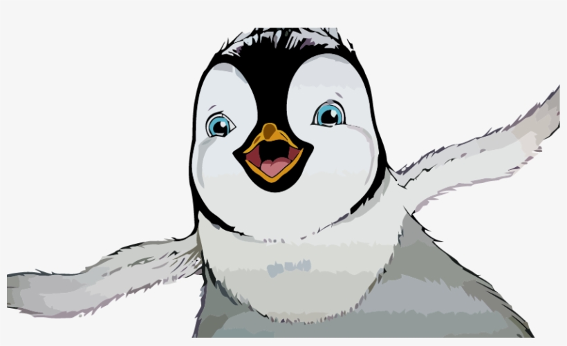 Happy Feet Very Cute Face Penguin Clipart Png - Adã©lie Penguin, transparent png download