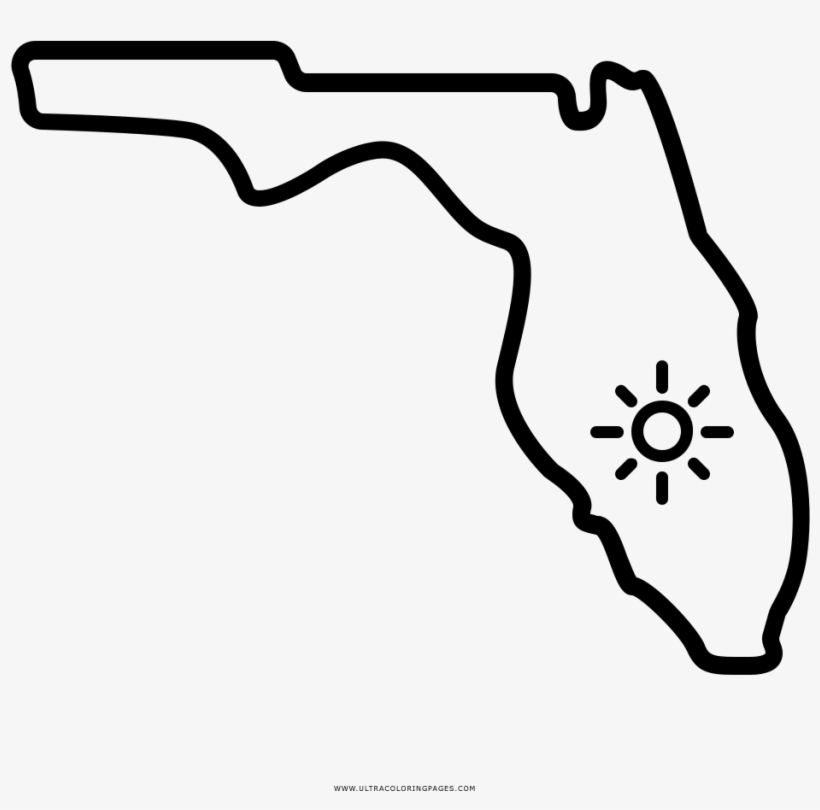 Beautiful Design Ideas Florida Coloring Pages Page - Florida Coloring Page, transparent png download