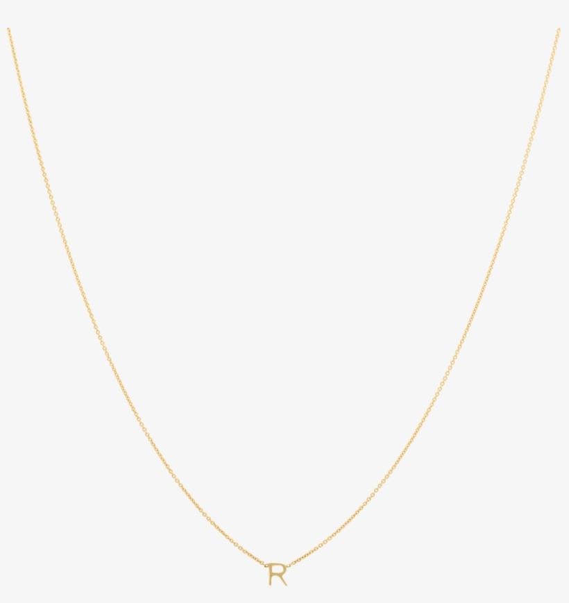 Vertical 1 Letter Necklace 14crt Gold - Necklace, transparent png download