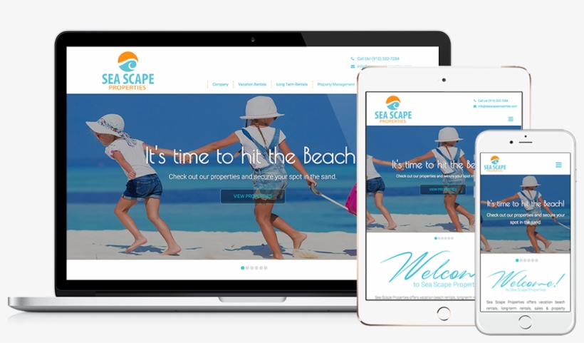 Sea Scape Properties Web Design // Image Design Digital - Gadget, transparent png download
