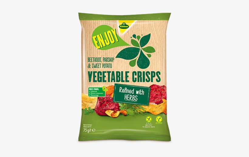 Enjoy Vegetable Crisps Refined With Herbs - Kuhne Enjoy Vegetable Chips, transparent png download