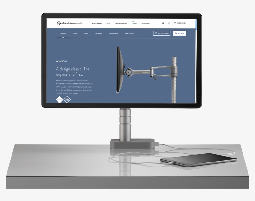 Is Also Compatible With All Cbs Monitor Arms Supported - Computer Monitor, transparent png download