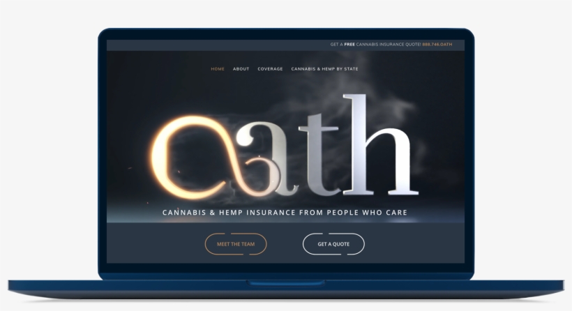 Oath Cannabis & Hemp Insurance Website - Multimedia Software, transparent png download