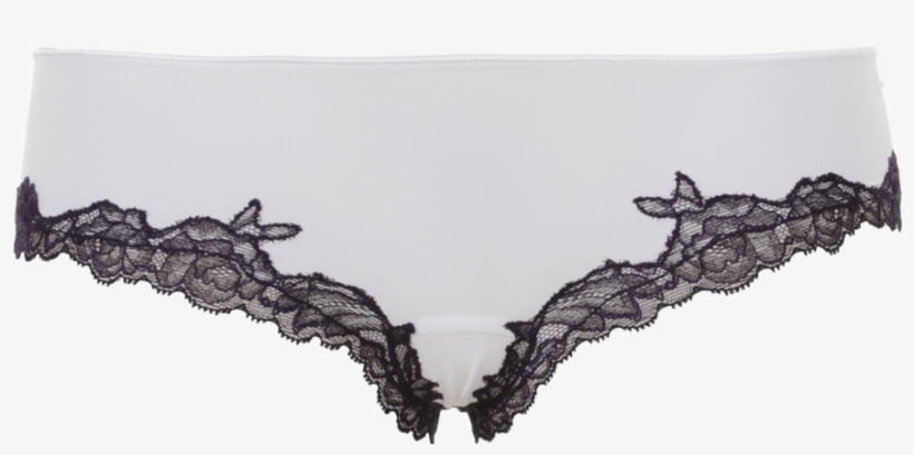 Baltimora Panty In Off-weiß Mit Navyfarbener Spitze - Thong, transparent png download