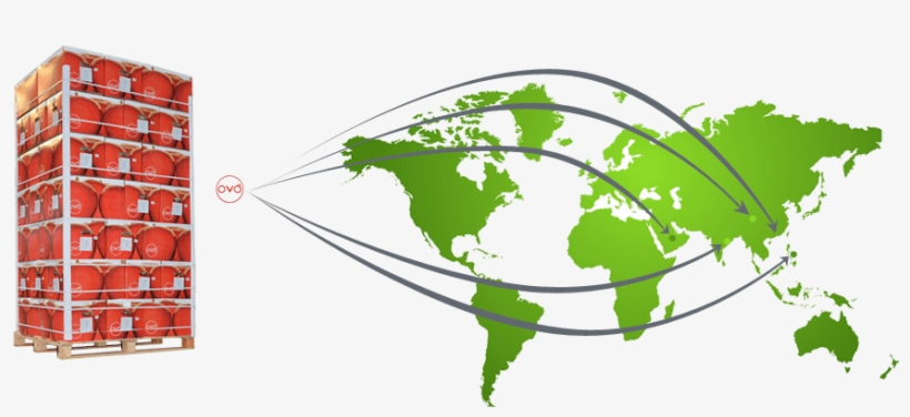 Is The Owner Of Ovo Trademark Well Known In Many Far - World Map, transparent png download