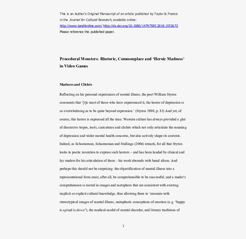 Rhetoric, Commonplace And 'heroic Madness' In Video - Document, transparent png download