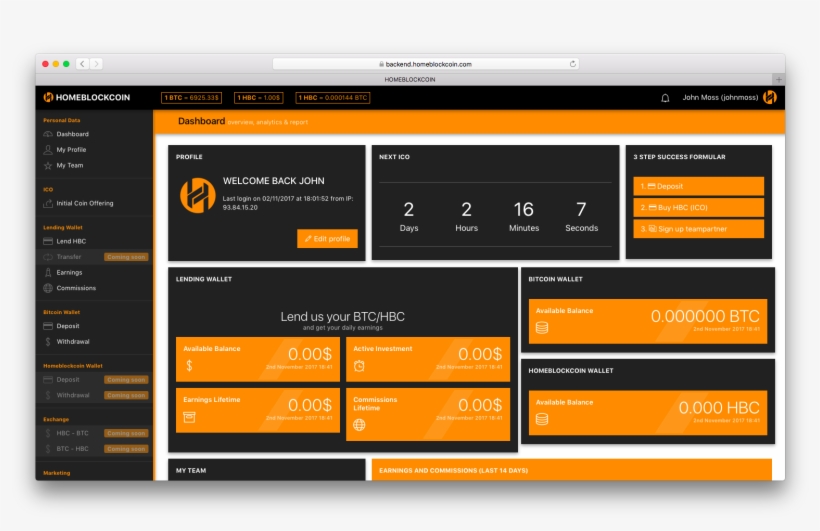 1 1 Dashboard - Homeblockcoin, transparent png download