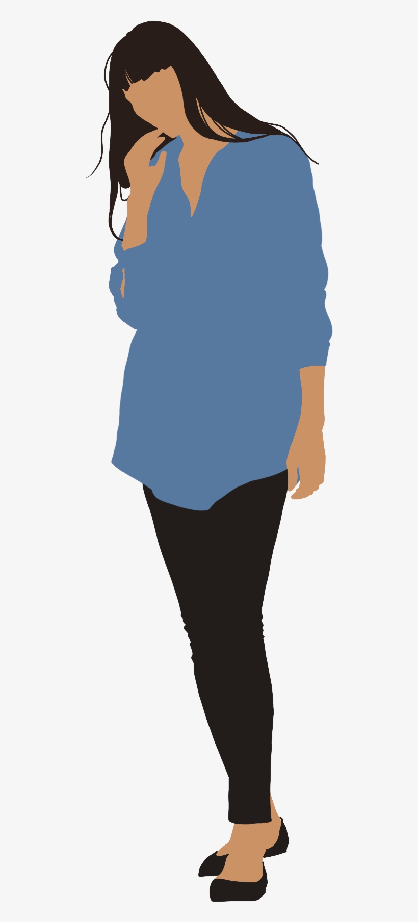 People Flat Illustration On Behance - Girl, transparent png download