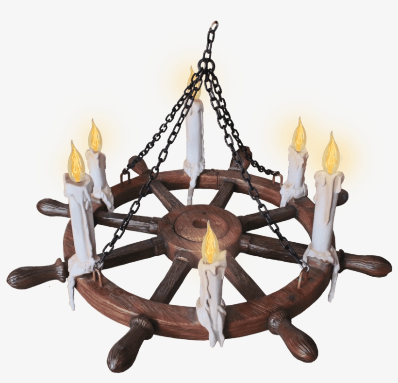 Pirate Rudder Chandelier Statue Resin Nautical Decor - Chandelier Pirate, transparent png download