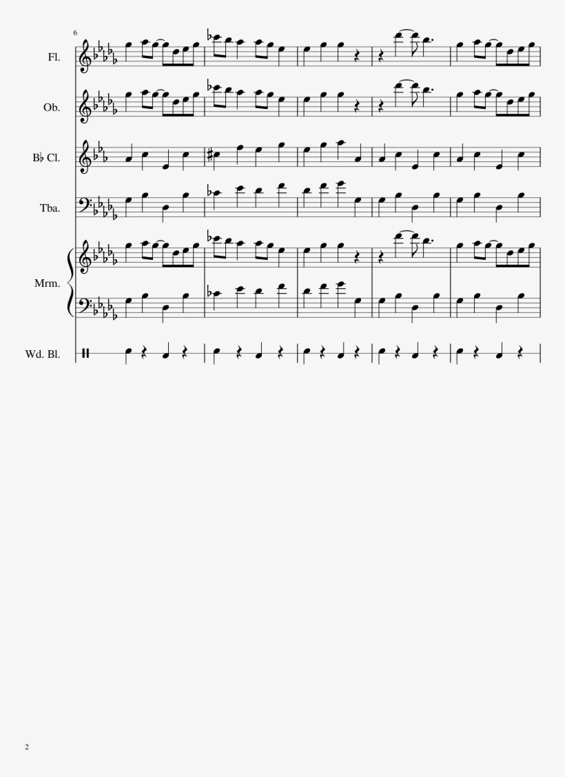 Dog Song Undertale - Sheet Music, transparent png download