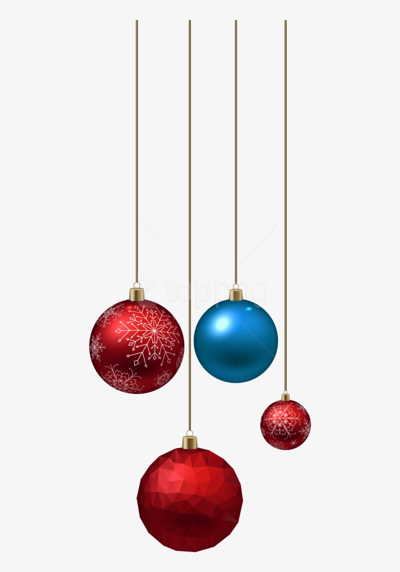 Free Png Download Blue And Red Christmas Ball Clipart - Png Format Christmas Ball Png, transparent png download