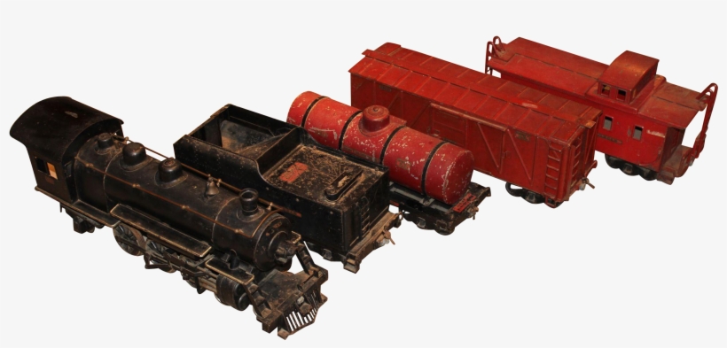 5 Pc Buddy L Outdoor Railroad Toy Train Set, 1920's - Locomotive, transparent png download