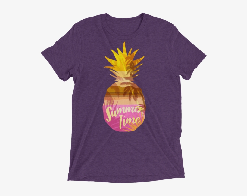 Sweet Summertime Pineapple Short Sleeve Unisex T-shirt - Shirt, transparent png download