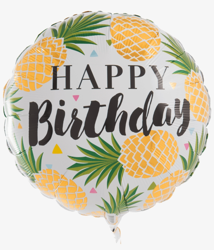 Happy Birthday Golden Pineapples - Seedless Fruit, transparent png download