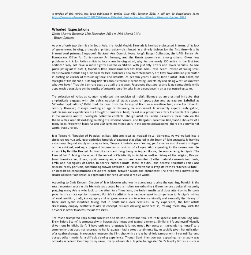 'whorled Explorations' Kochimuziris Biennale, Eyeline, - Protest Tegen Langdurige Opsluiting Van De Remonstrantse, transparent png download