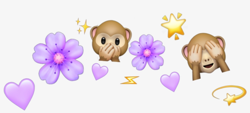 #crown #emoji #monkey #tumblr #cute #pastelcolors #purple - Cartoon, transparent png download
