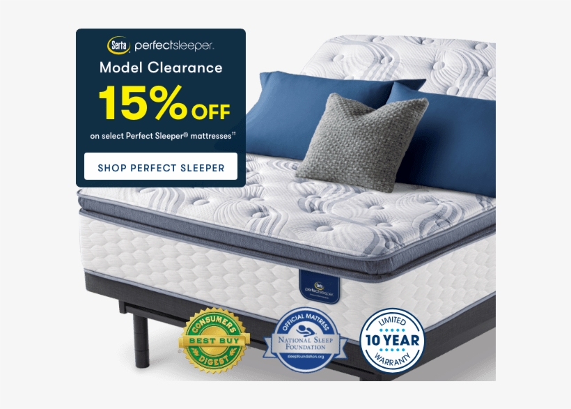 Perfect Sleeper Mattress On Adjustable Base - Adjustable Bed, transparent png download