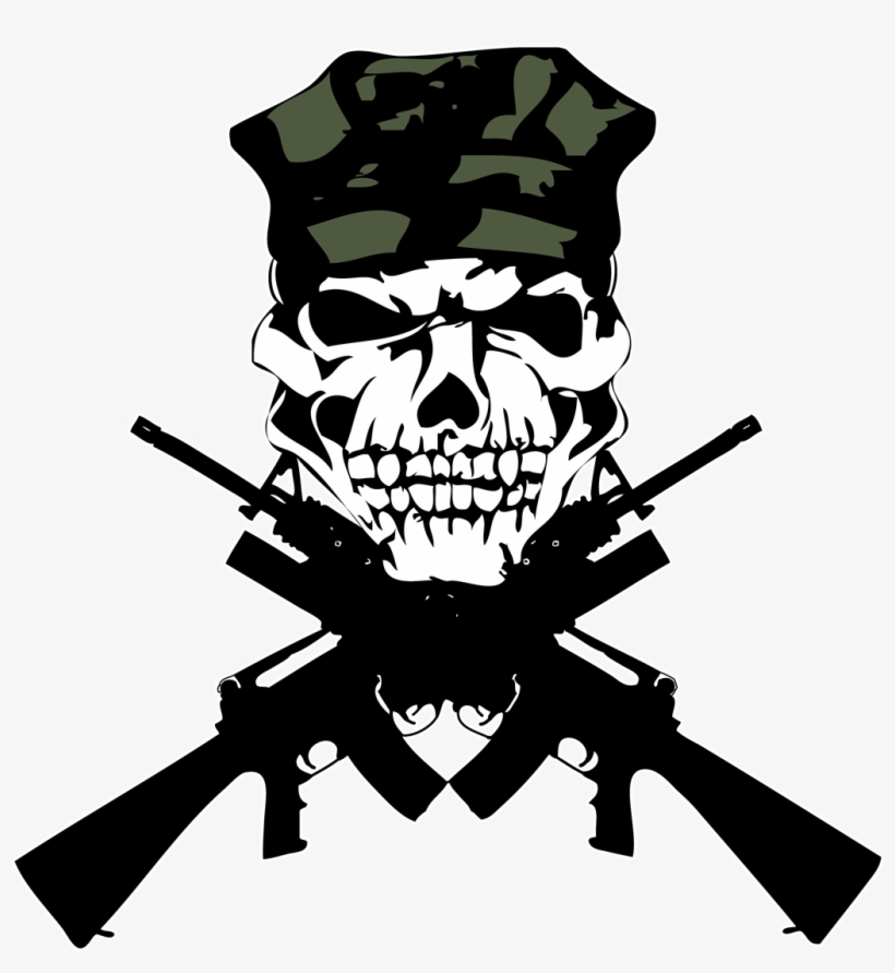 Url Skull Page Borders Htmhtml - Skulls M16's T Shirt, transparent png download
