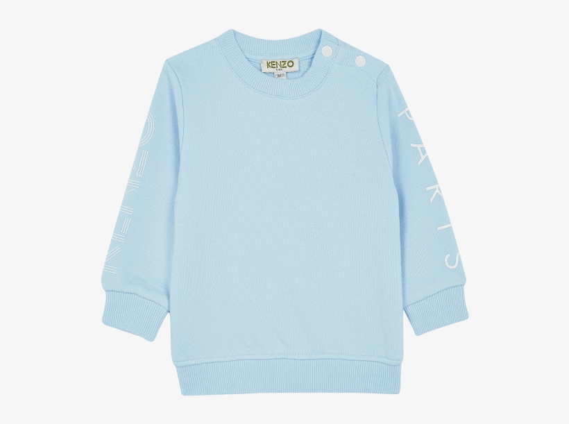 Blue Motif Print Sweatshirt - Long-sleeved T-shirt, transparent png download