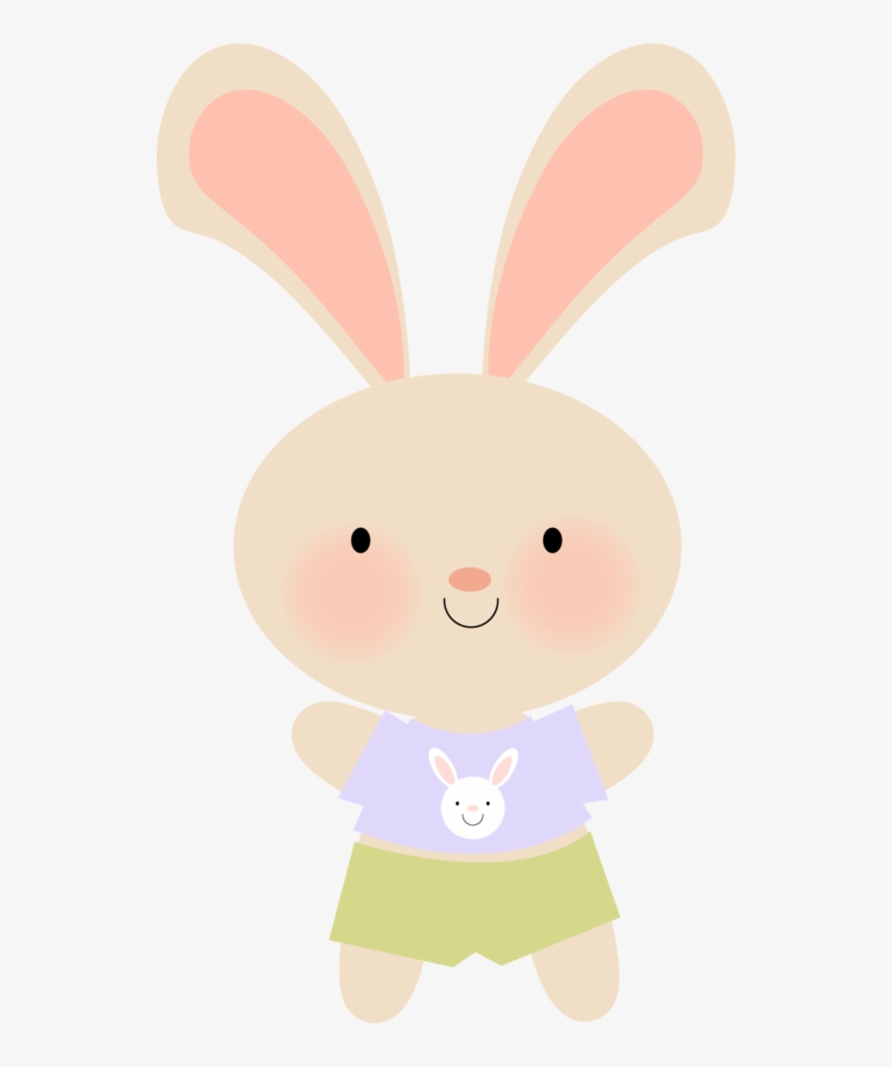 532 X 900 1 - Clipart Cute Pink Bunny, transparent png download