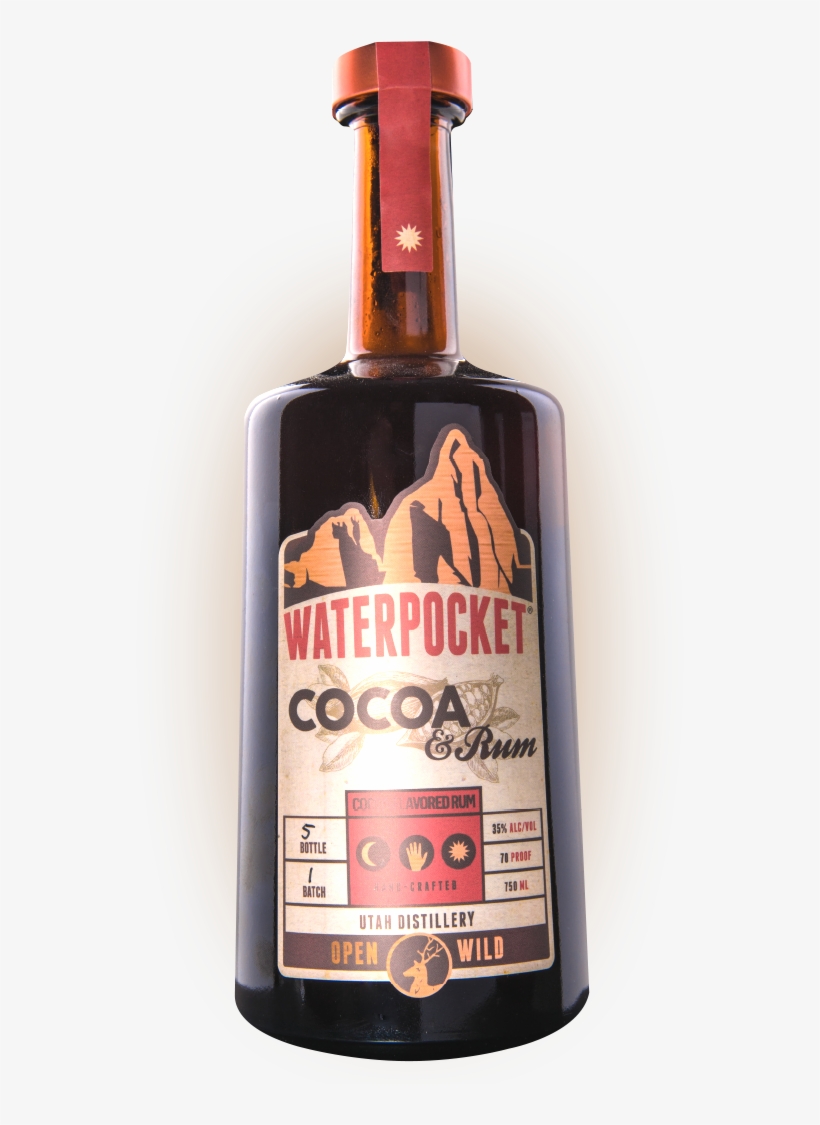 Cocoa & Rum Liqueur - Glass Bottle, transparent png download
