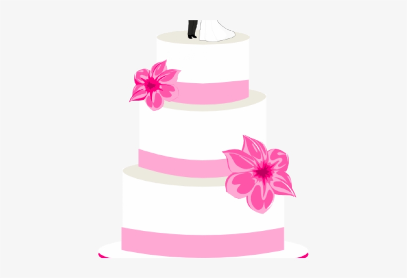 Wedding Cake Clipart Icon - Pink Wedding Cake Clipart, transparent png download