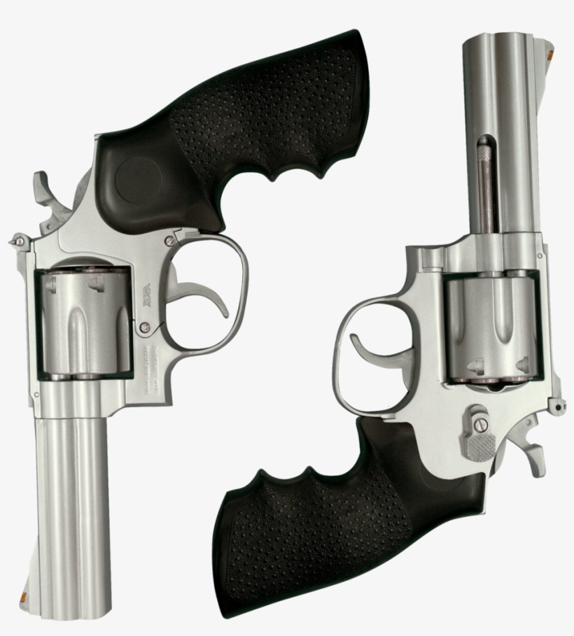 Black Handeled Pistol - Revolver, transparent png download