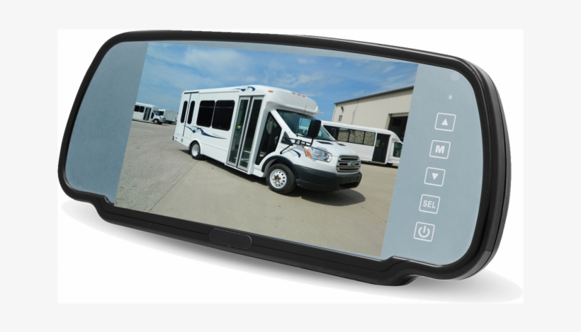 7" Color, Anti-glare Lcd Combo Rearview Mirror / Monitor - Rear-view Mirror, transparent png download