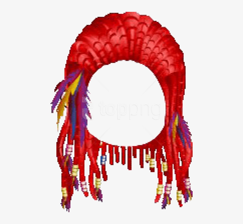 Free Png Rainforest Tribal Hairstyle Red Png - Illustration, transparent png download