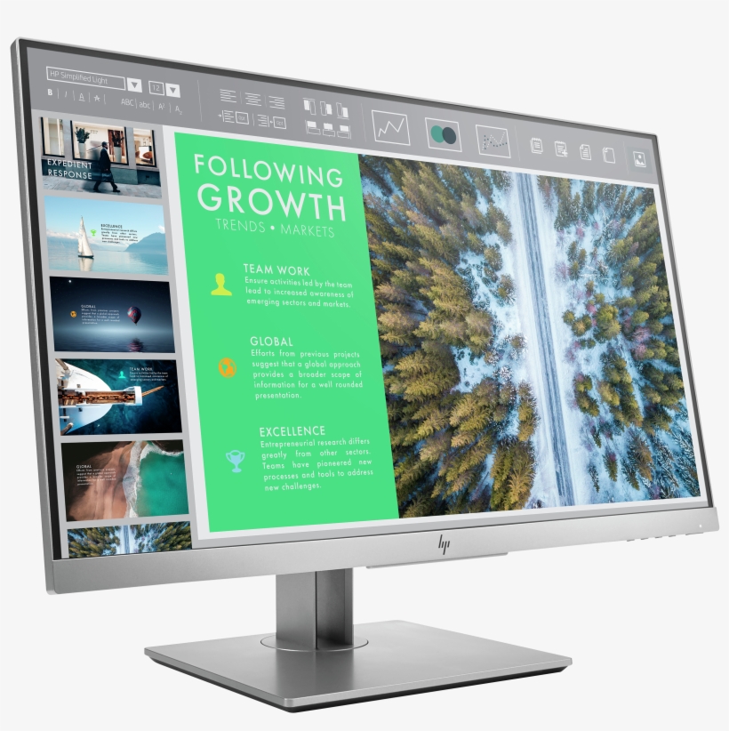 8” Ips3 Sided Micro Edge Panel With Led Backlight And - Hp Elitedisplay E233 Monitor, transparent png download