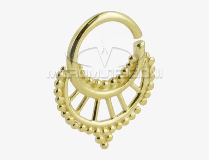 Silver Gold Plated Indian Ornament Septum Ring Septum - Body Jewelry, transparent png download