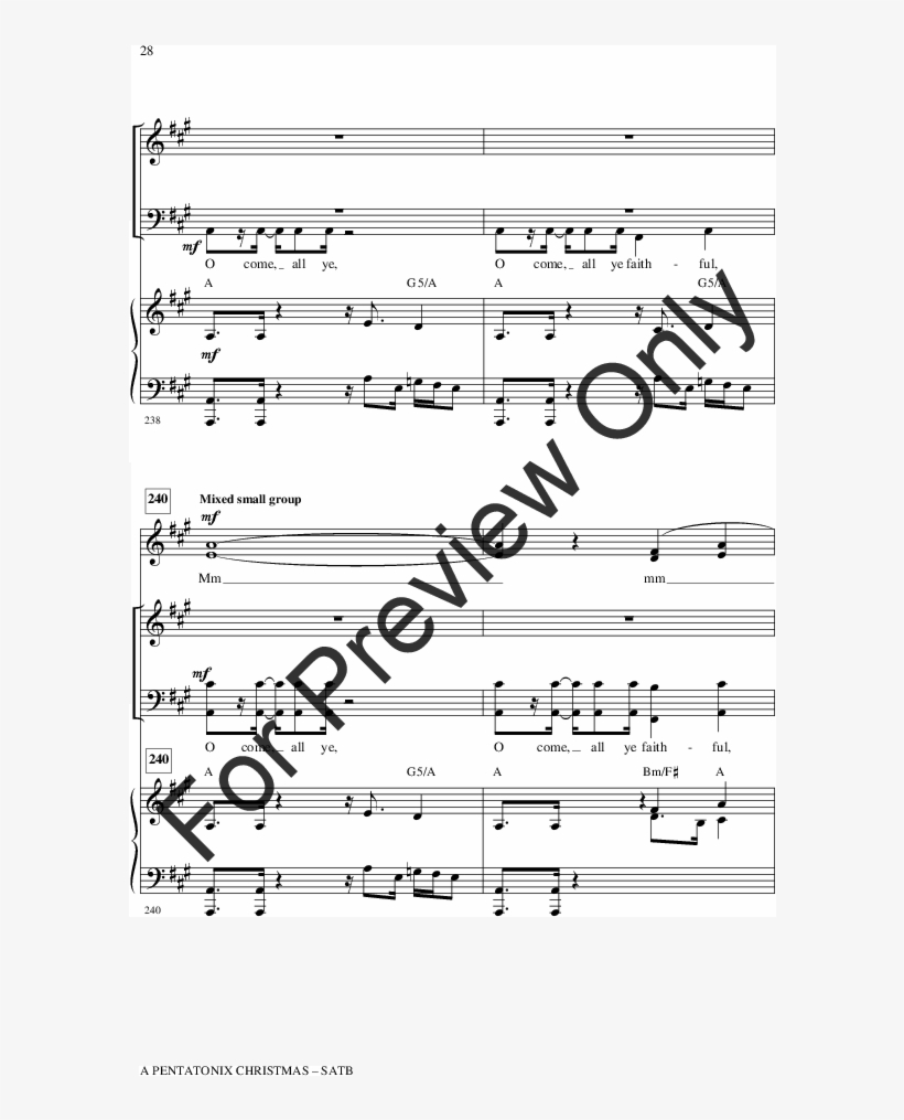 A Pentatonix Christmas Thumbnail - Rock Fort Rock Score Trumpet, transparent png download