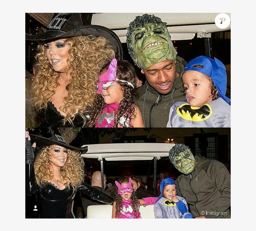 Mariah Carey, Son Ex-mari Nick Cannon Et Leurs Jumeaux - Nick Cannon And Mariah Carey Holloween, transparent png download