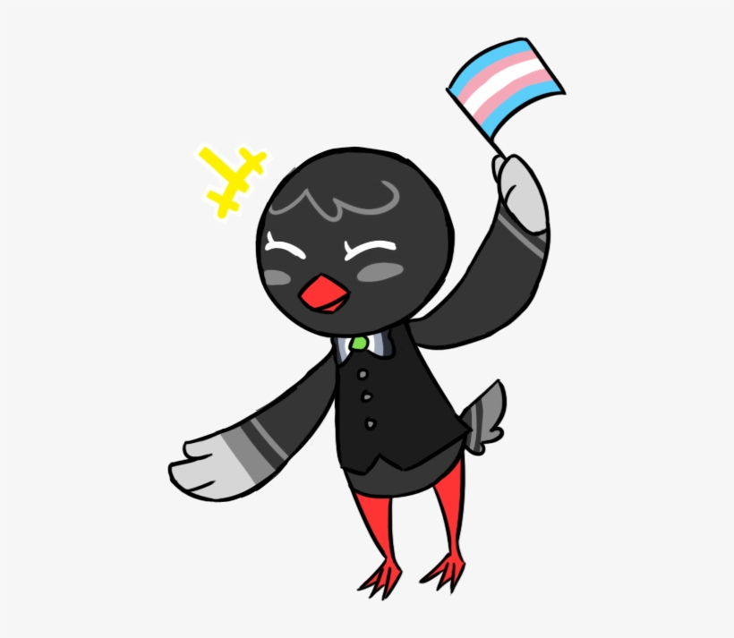 An Anthro Red Billed Chough Wearing A Vest With A Bowtie, transparent png download