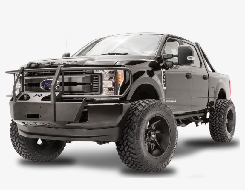 Fab Fours Fs17 N4170 1 Full Guard Winch Mount Ford - 2017 Superduty Front Grill Guard, transparent png download