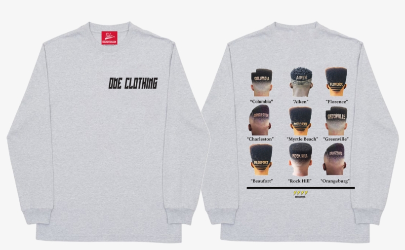 The South Carolina Fade Long Sleeve Grey T-shirt - Sweater, transparent png download