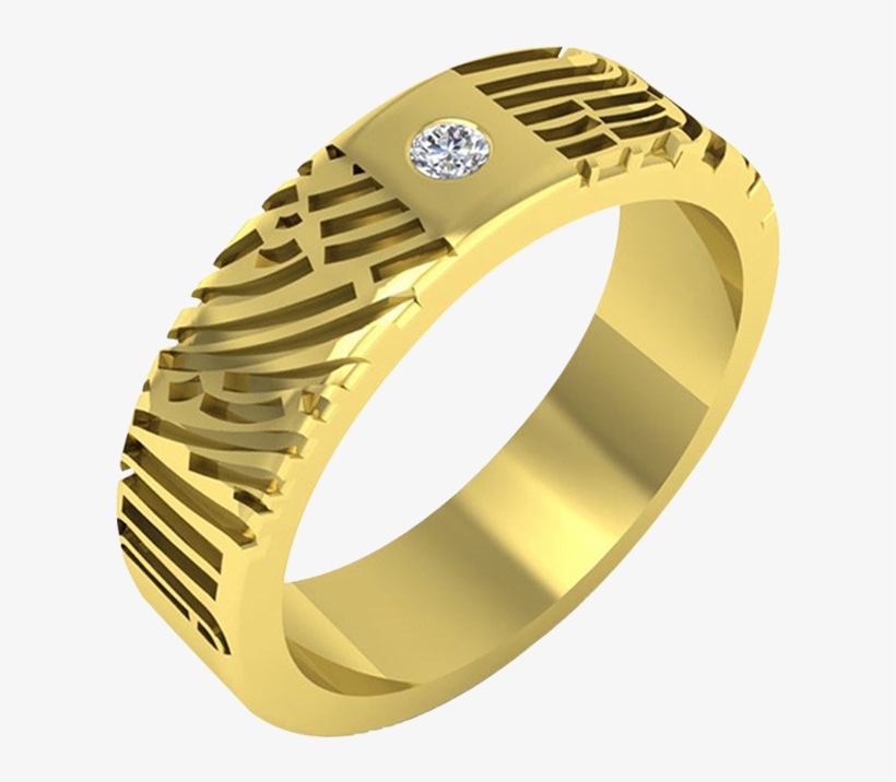 Unique Fingerprint Marriage Anniversary Gifts - Titanium Ring, transparent png download